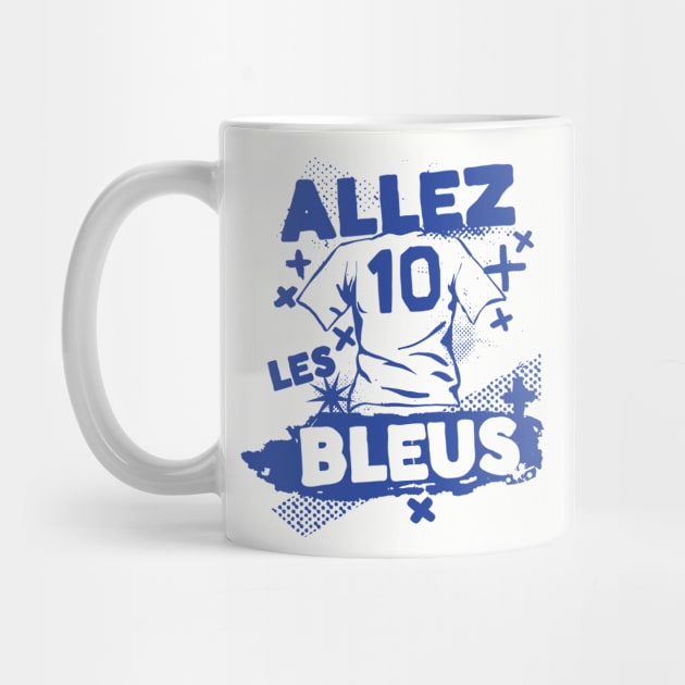 Vintage French Football // Retro Grunge France Soccer // Allez les Bleus by SLAG_Creative